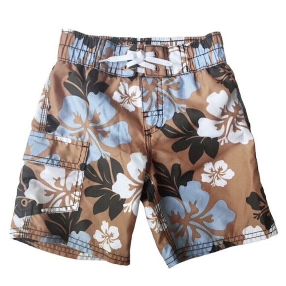 5/$25 Crazy 8 Floral Print Swim Trunks Size 2 - Picture 1 of 5